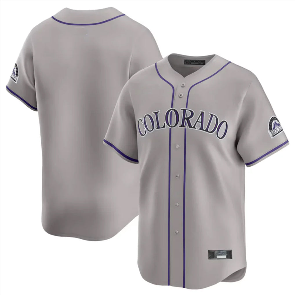 Ldoa C.Rockies Gray Limited Home Blank Player Stitched Jerseys