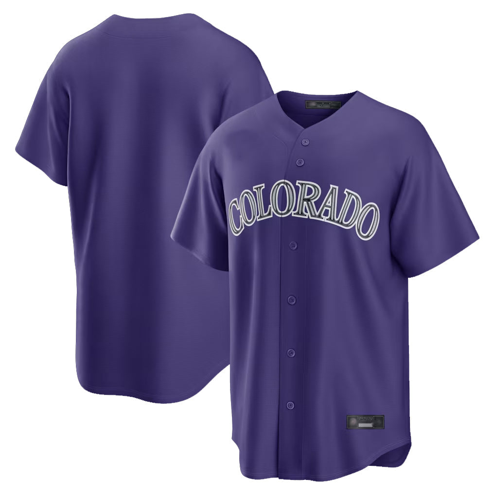 Ldoa C.Rockies Purple Game Home Blank Player Stitched Jerseys