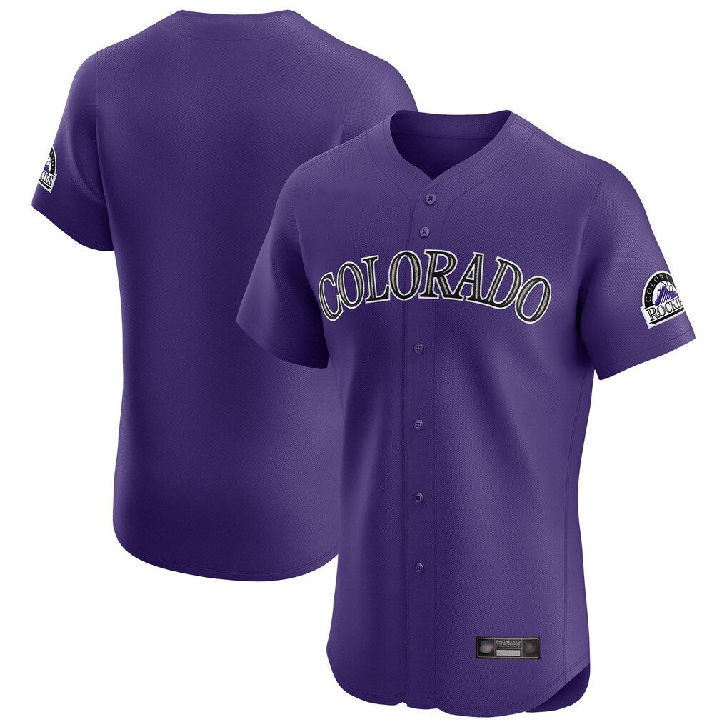 Ldoa C.Rockies Purple Limited Elite Home Blank Player Stitched Jerseys