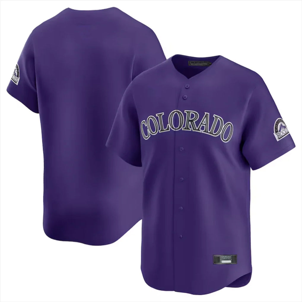 Ldoa C.Rockies Purple Limited Home Blank Player Stitched Jerseys