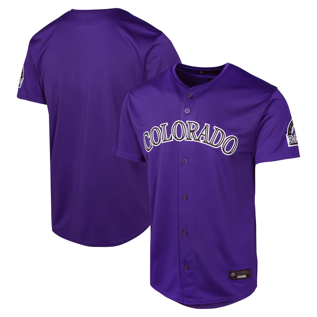 Ldoa C.Rockies Purple Limited Home Game Blank Player Stitched Jerseys