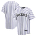 Ldoa C.Rockies White Game Home Blank Player Stitched Jerseys