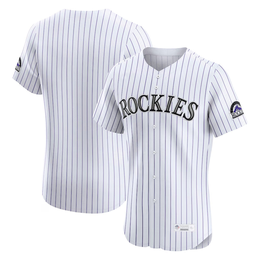 Ldoa C.Rockies White Limited Home Blank Player Stitched Jerseys