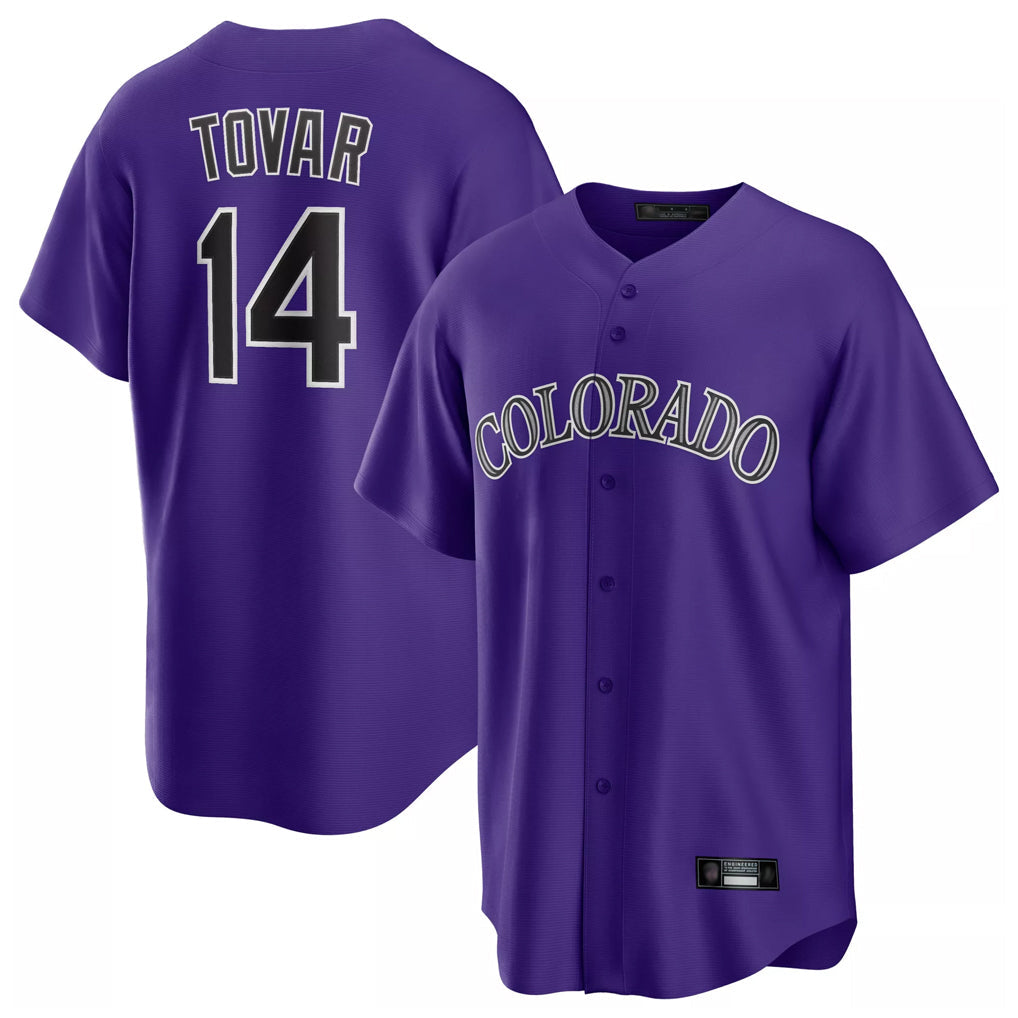 Ldoa C.Rockies #14 Ezequiel Tovar Player Purple Game Home Stitched Jerseys
