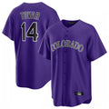 Ldoa C.Rockies #14 Ezequiel Tovar Player Purple Game Home Stitched Jerseys
