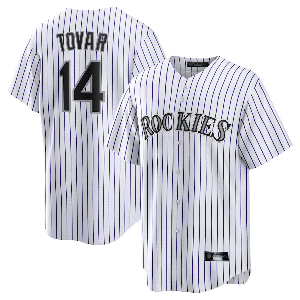 Ldoa C.Rockies #14 Ezequiel Tovar Player White Game Home Stitched Jerseys