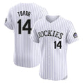 Ldoa C.Rockies #14 Ezequiel Tovar Player White Limited Elite Home Stitched Jerseys
