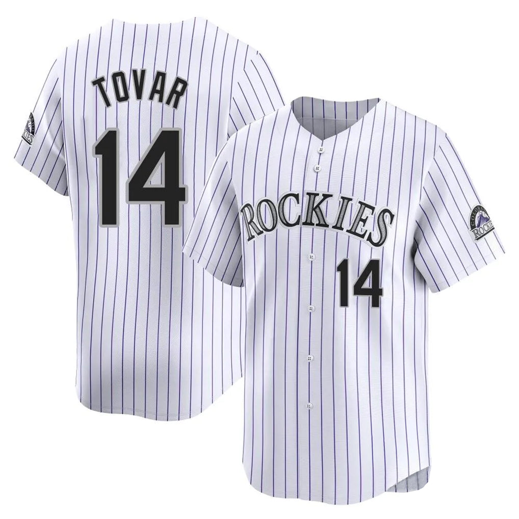 Ldoa C.Rockies #14 Ezequiel Tovar Player White Limited Home Stitched Jerseys