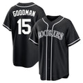 Ldoa C.Rockies #15 Hunter Goodman Player Black Fashion Out Home Game Stitched Jerseys