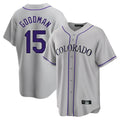 Ldoa C.Rockies #15 Hunter Goodman Player Gray Game Home Stitched Jerseys