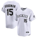 Ldoa C.Rockies #15 Hunter Goodman Player White Limited Home Stitched Jerseys