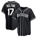 Ldoa C.Rockies #17 Todd Helton Player Black Fashion Out Home Game Stitched Jerseys