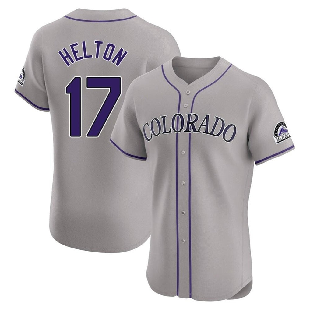 Ldoa C.Rockies #17 Todd Helton Player Gray Limited Elite Home Stitched Jerseys