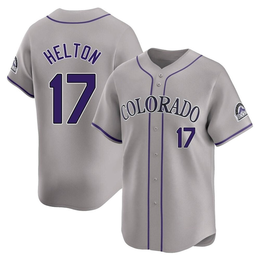 Ldoa C.Rockies #17 Todd Helton Player Gray Limited Home Stitched Jerseys