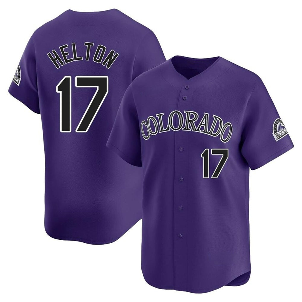 Ldoa C.Rockies #17 Todd Helton Player Purple Limited Home Stitched Jerseys