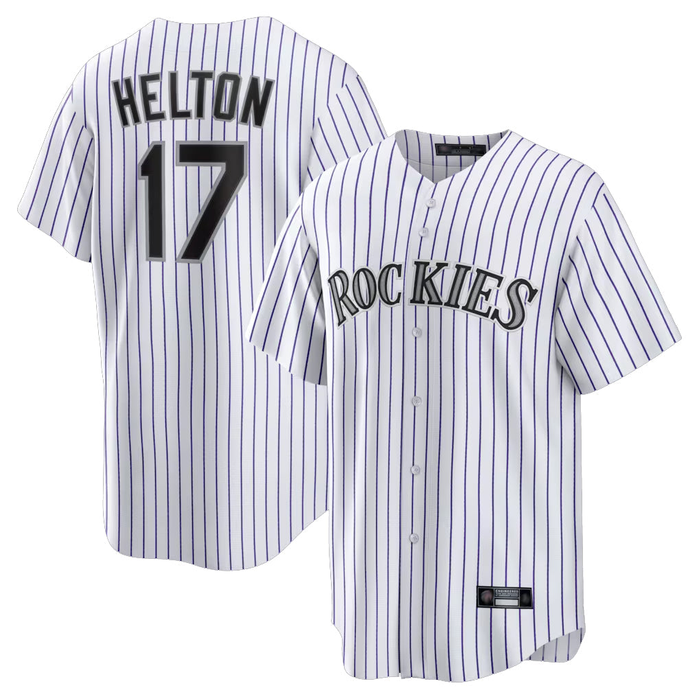 Ldoa C.Rockies #17 Todd Helton Player White Game Home Stitched Jerseys