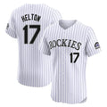 Ldoa C.Rockies #17 Todd Helton Player White Limited Elite Home Stitched Jerseys