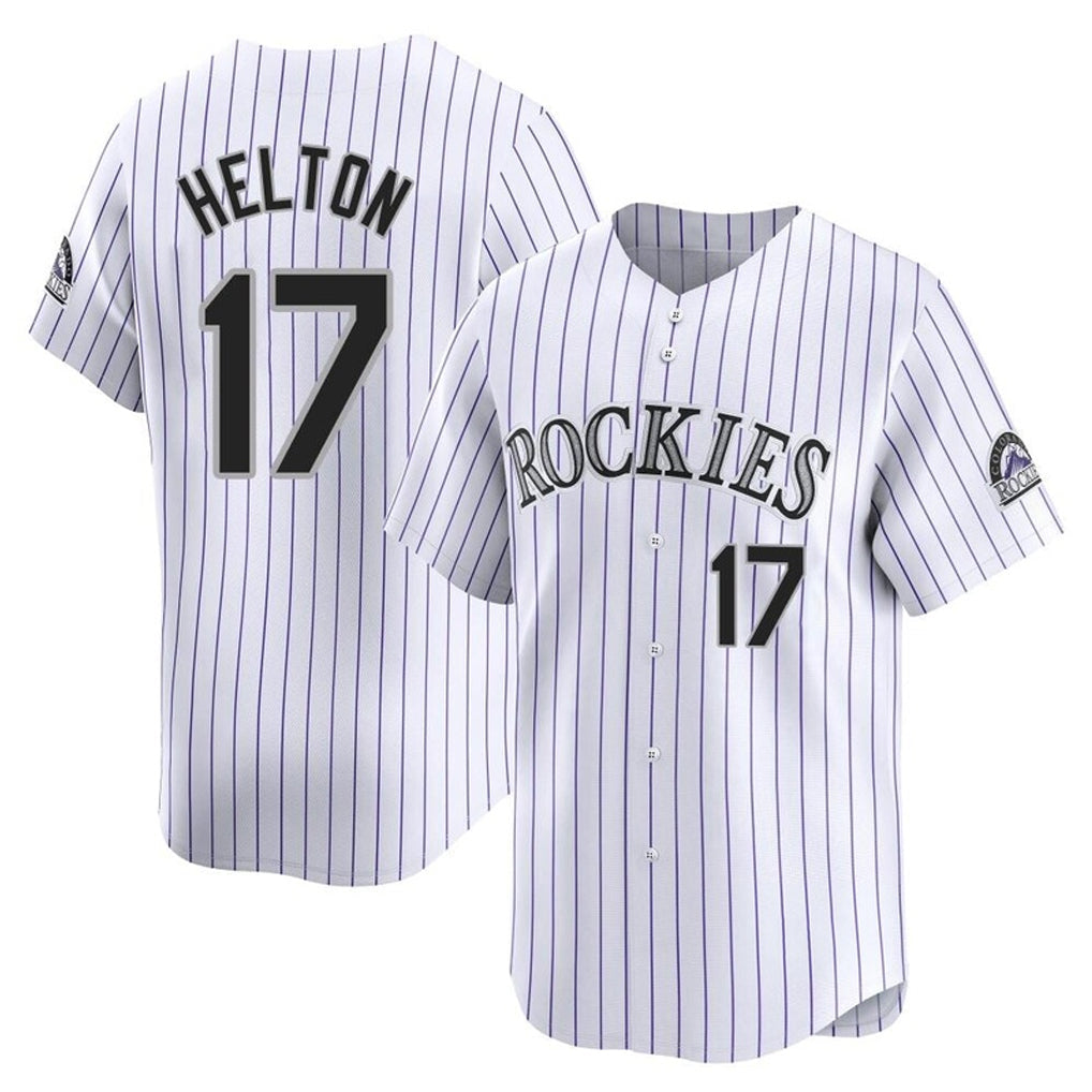 Ldoa C.Rockies #17 Todd Helton Player White Limited Home Stitched Jerseys