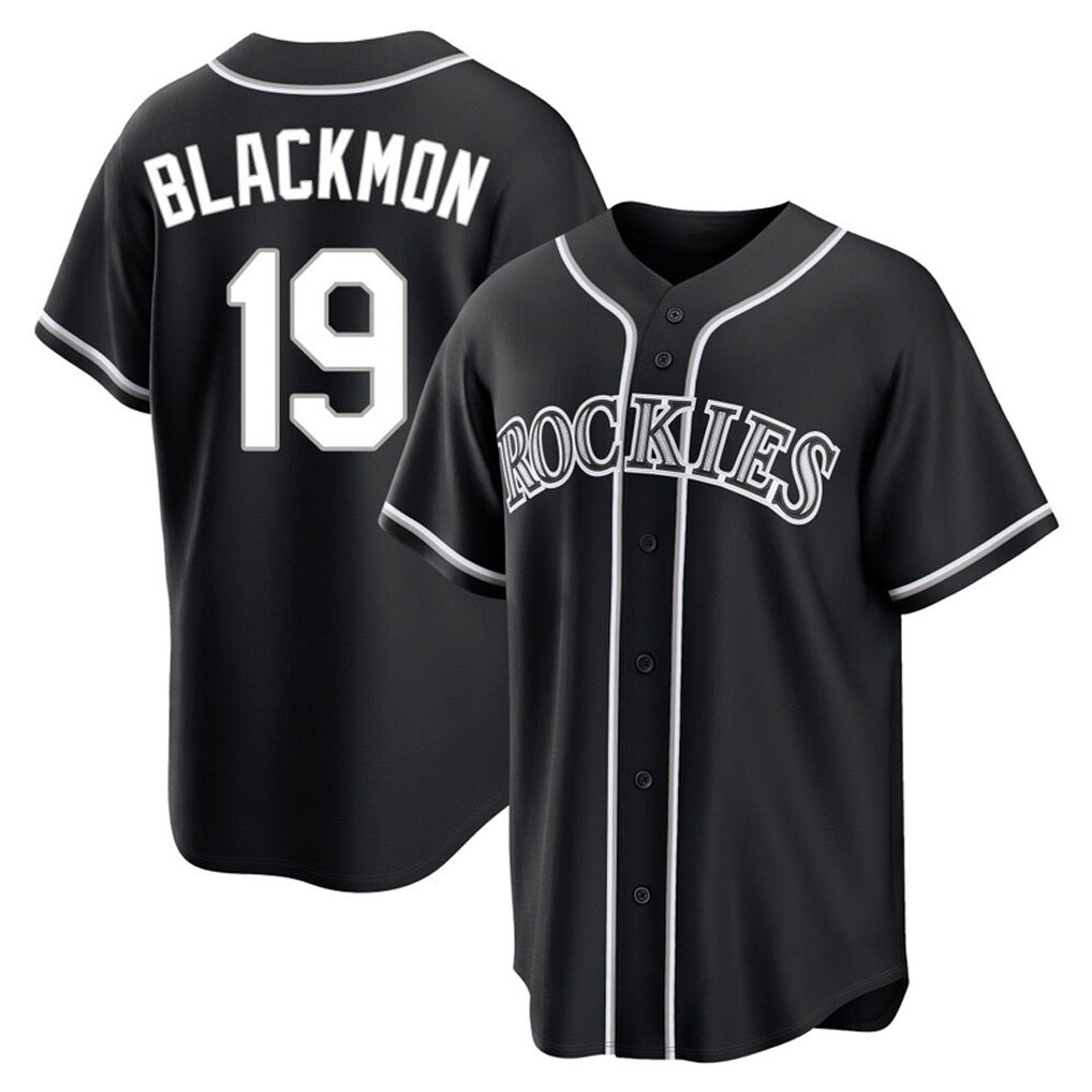 Ldoa C.Rockies #19 Charlie Blackmon Player Black Fashion Out Home Game Stitched Jerseys