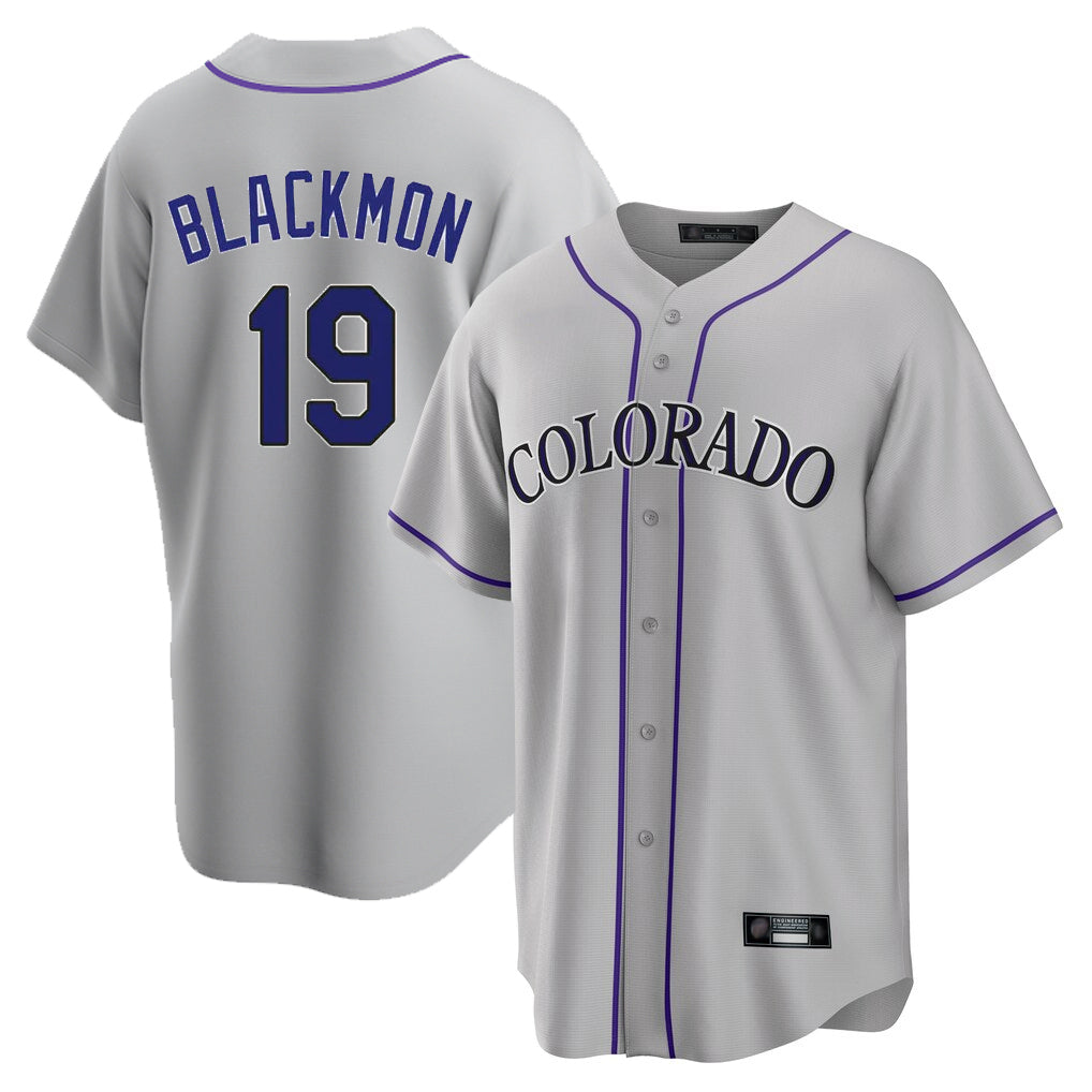 Ldoa C.Rockies #19 Charlie Blackmon Player Gray Game Home Stitched Jerseys