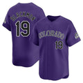 Ldoa C.Rockies #19 Charlie Blackmon Player Purple Limited Home Stitched Jerseys