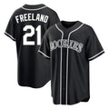 Ldoa C.Rockies #21 Kyle Freeland Player Black Fashion Out Home Game Stitched Jerseys