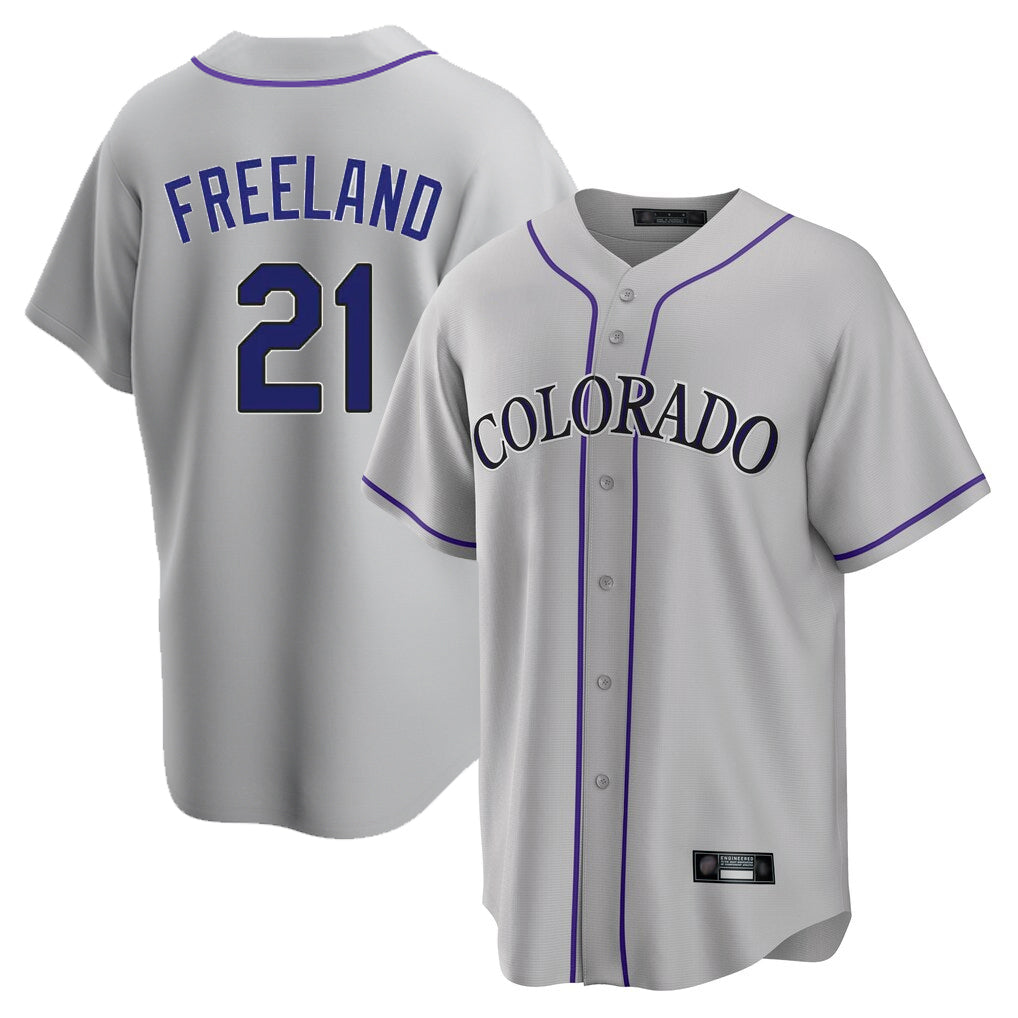 Ldoa C.Rockies #21 Kyle Freeland Player Gray Game Home Stitched Jerseys