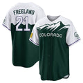 Ldoa C.Rockies #21 Kyle Freeland Player Green City Connect Home Game Stitched Jerseys