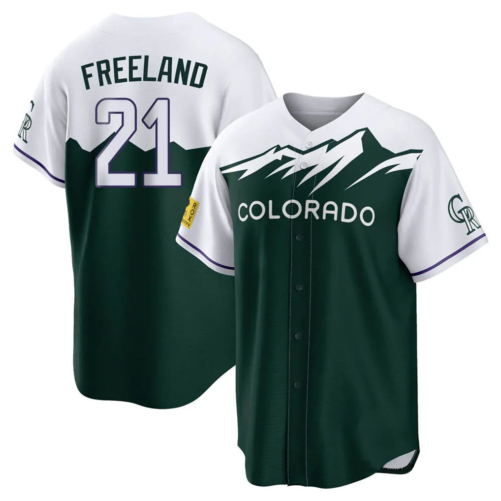 Ldoa C.Rockies #21 Kyle Freeland Player Green City Connect Home Game Stitched Jerseys