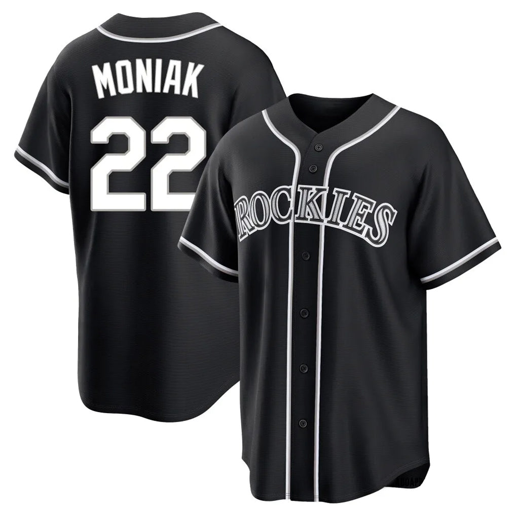 Ldoa C.Rockies #22 Mickey Moniak Player Black Fashion Out Home Game Stitched Jerseys