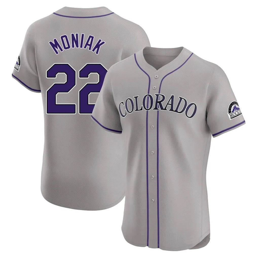 Ldoa C.Rockies #22 Mickey Moniak Player Gray Limited Elite Home Stitched Jerseys