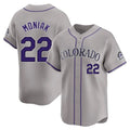 Ldoa C.Rockies #22 Mickey Moniak Player Gray Limited Home Stitched Jerseys