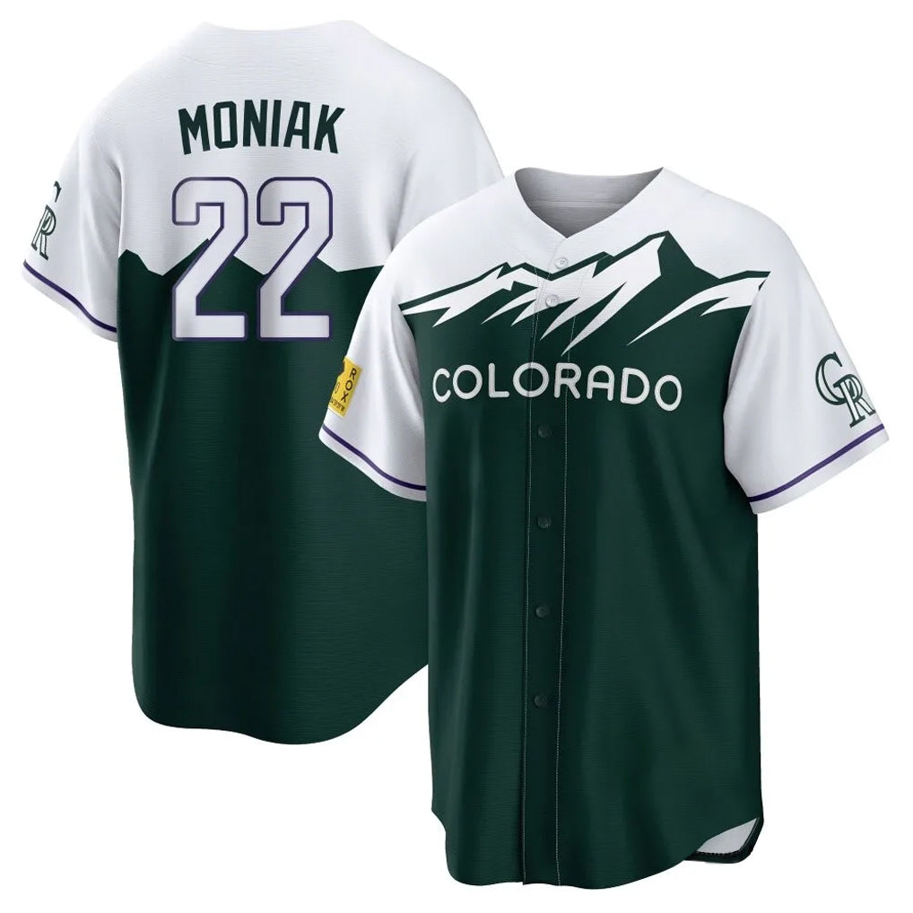 Ldoa C.Rockies #22 Mickey Moniak Player Green City Connect Home Game Stitched Jerseys
