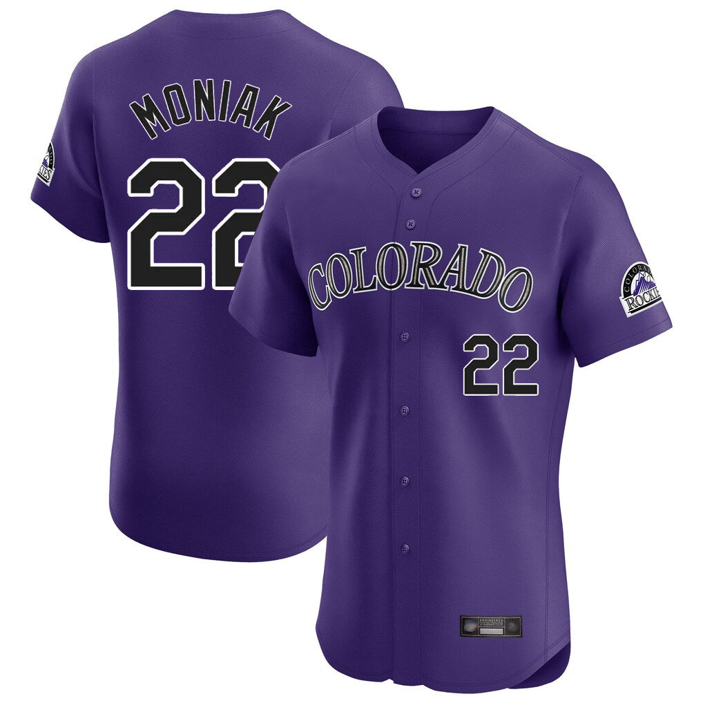 Ldoa C.Rockies #22 Mickey Moniak Player Purple Limited Elite Home Stitched Jerseys