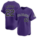 Ldoa C.Rockies #22 Mickey Moniak Player Purple Limited Home Stitched Jerseys