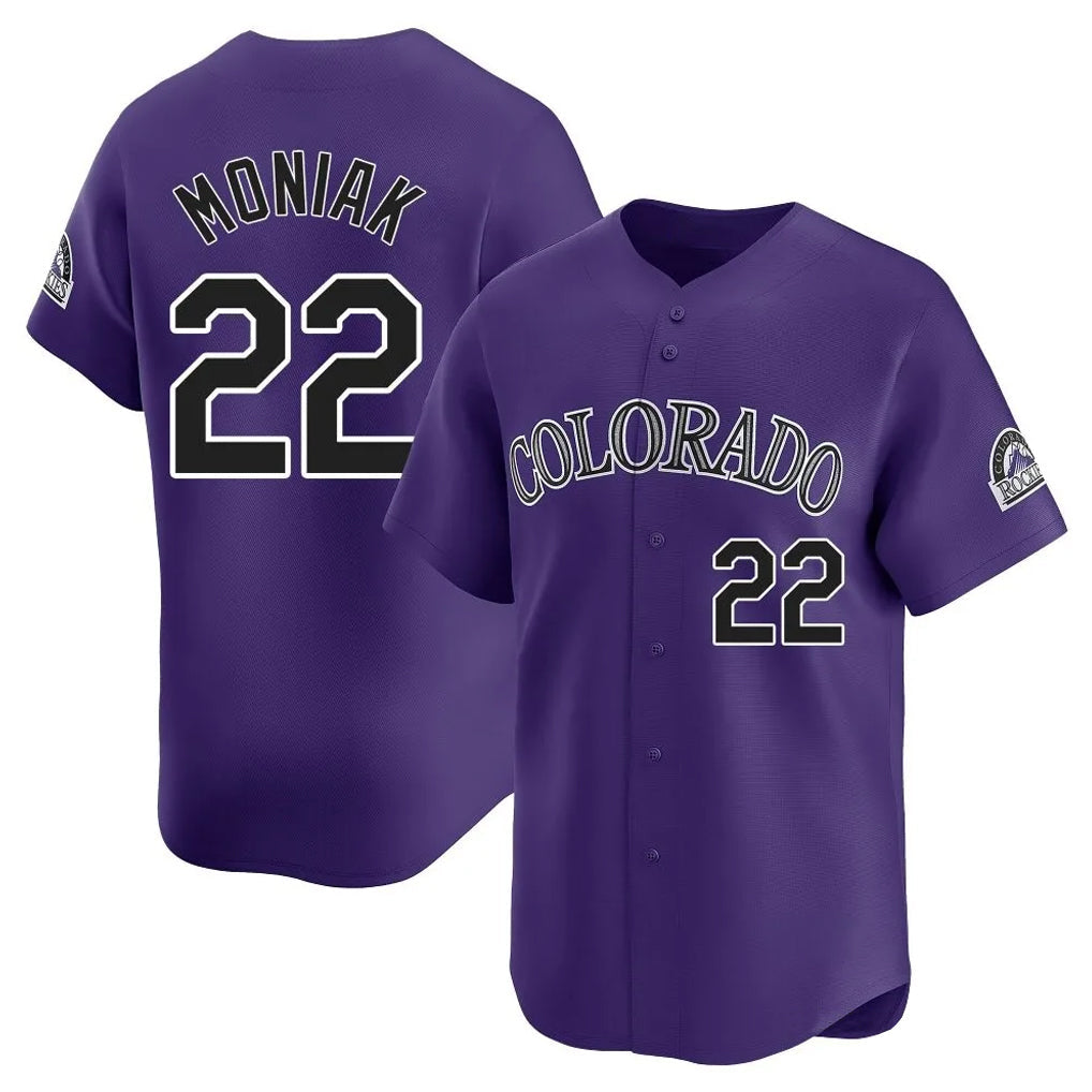 Ldoa C.Rockies #22 Mickey Moniak Player Purple Limited Home Stitched Jerseys