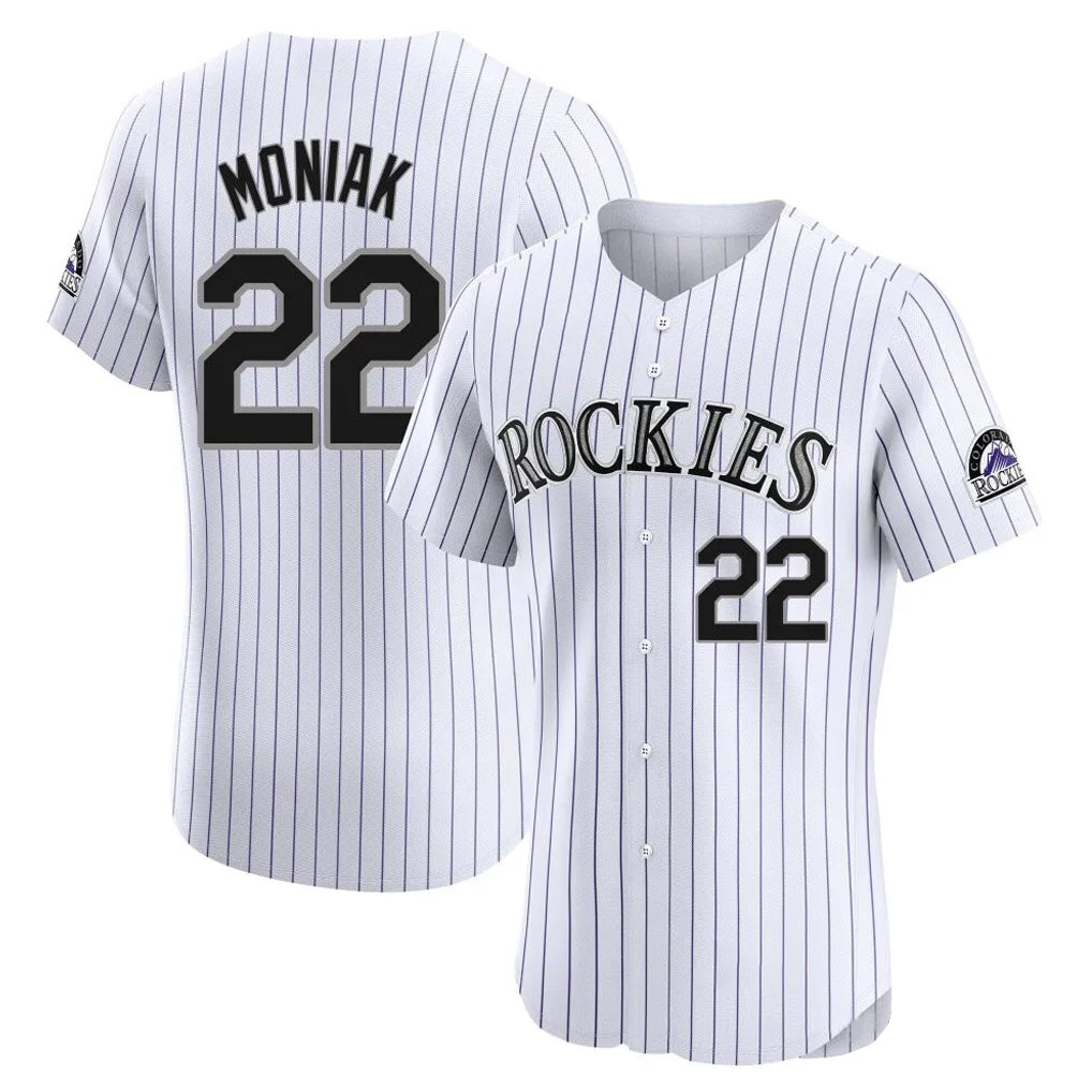 Ldoa C.Rockies #22 Mickey Moniak Player White Limited Elite Home Stitched Jerseys
