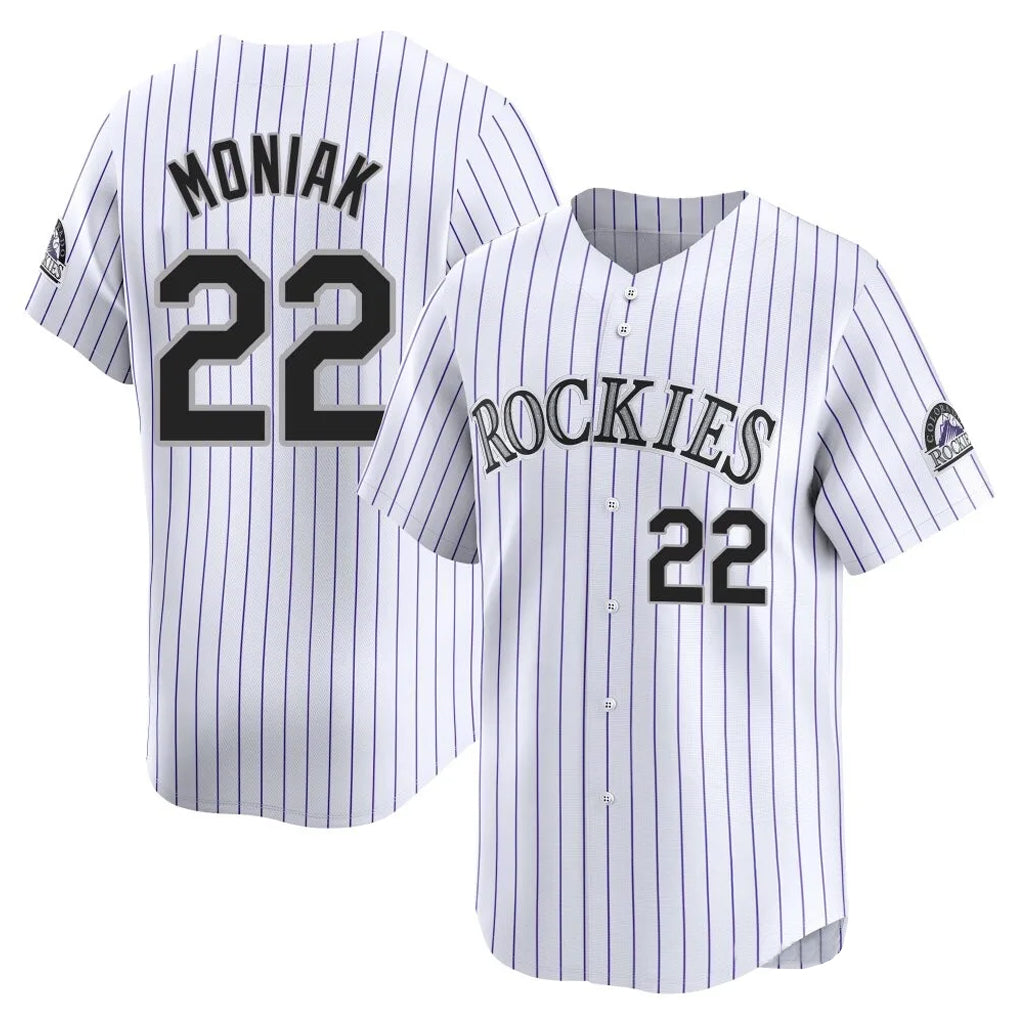 Ldoa C.Rockies #22 Mickey Moniak Player White Limited Home Stitched Jerseys