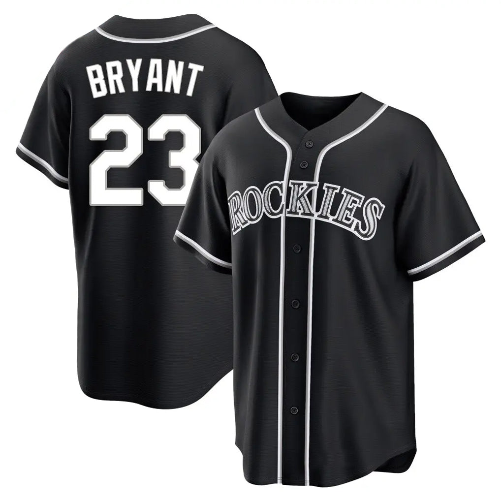 Ldoa C.Rockies #23 Kris Bryant Player Black Fashion Out Home Game Stitched Jerseys