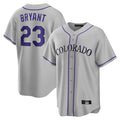 Ldoa C.Rockies #23 Kris Bryant Player Gray Game Home Stitched Jerseys