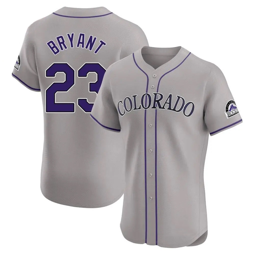 Ldoa C.Rockies #23 Kris Bryant Player Gray Limited Elite Home Stitched Jerseys