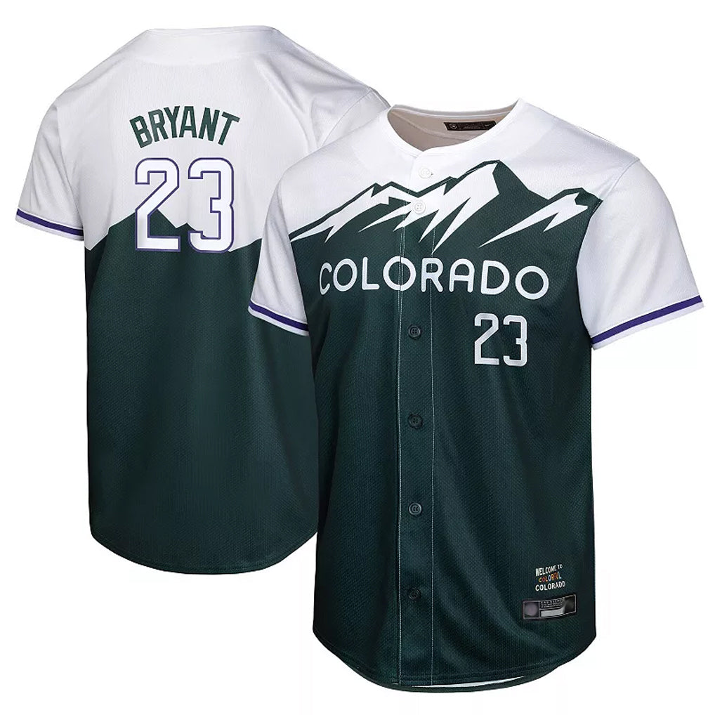 Ldoa C.Rockies #23 Kris Bryant Player Green City Connect Limited Home Game Stitched Jerseys