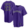 Ldoa C.Rockies #23 Kris Bryant Player Purple Game Home Stitched Jerseys