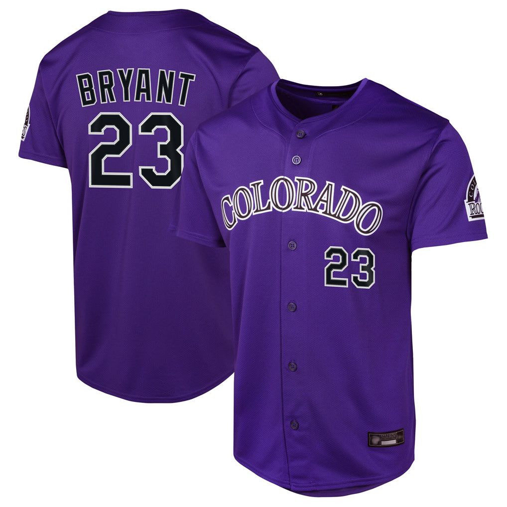 Ldoa C.Rockies #23 Kris Bryant Player Purple Limited Home Game Stitched Jerseys