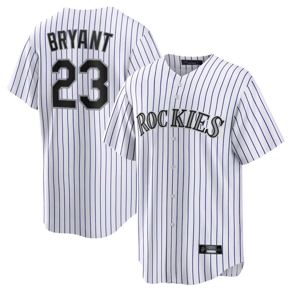 Ldoa C.Rockies #23 Kris Bryant Player White Game Home Stitched Jerseys