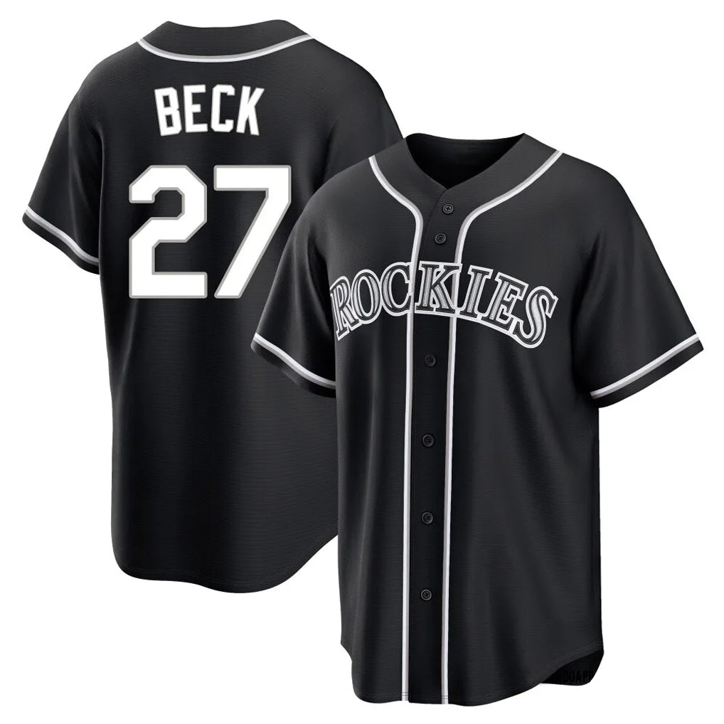 Ldoa C.Rockies #27 Jordan Beck Player Black Fashion Out Home Game Stitched Jerseys
