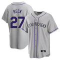 Ldoa C.Rockies #27 Jordan Beck Player Gray Game Home Stitched Jerseys