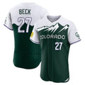 Ldoa C.Rockies #27 Jordan Beck Player Green City Connect Limited Elite Home Stitched Jerseys