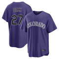 Ldoa C.Rockies #27 Jordan Beck Player Purple Game Home Stitched Jerseys