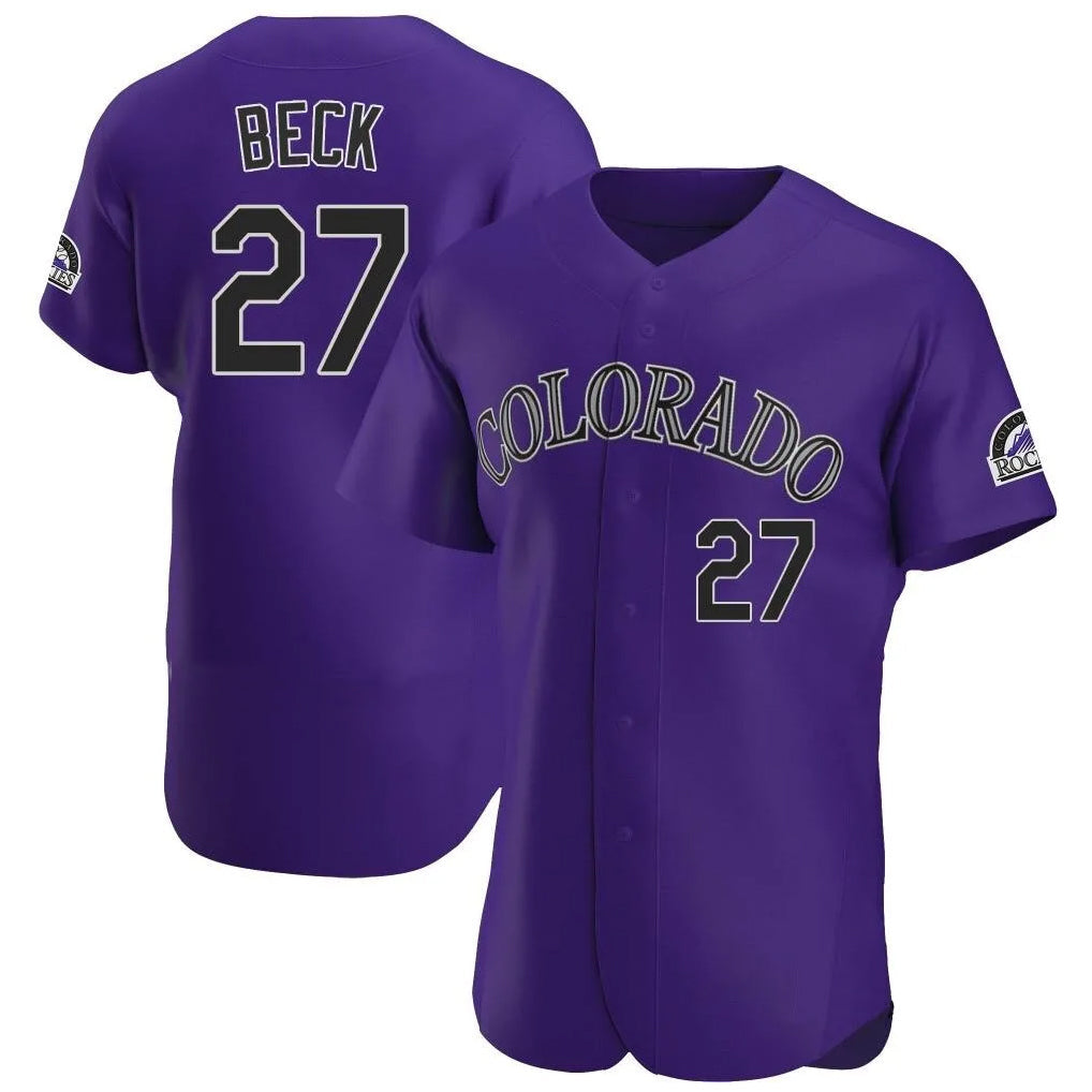 Ldoa C.Rockies #27 Jordan Beck Player Purple Limited Elite Home Stitched Jerseys